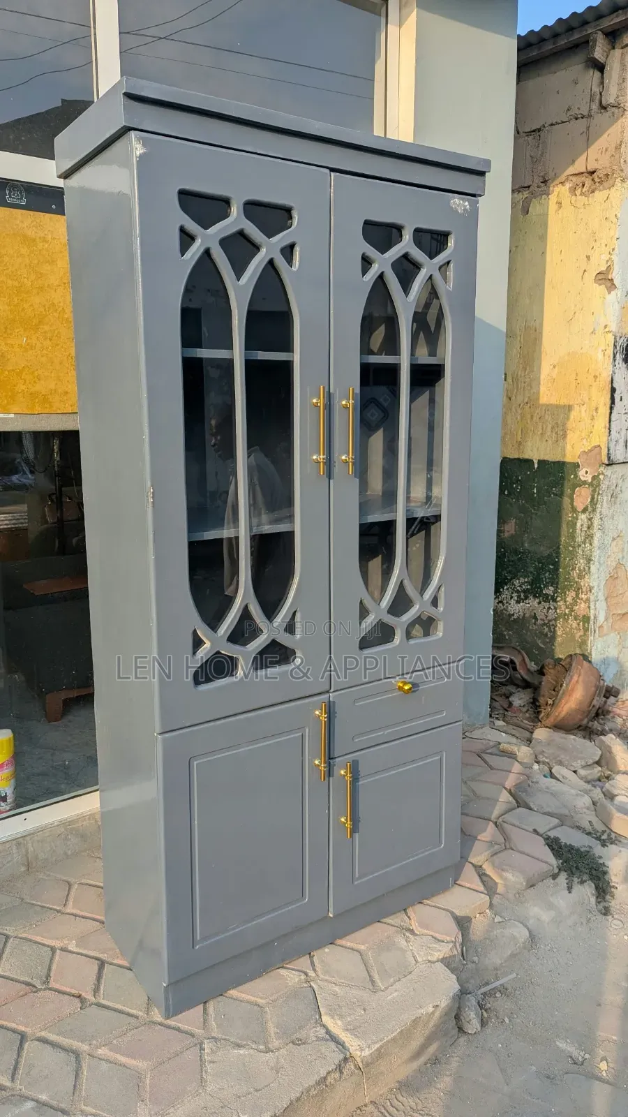 Kabati La Vyombo Color Gray Milango Miwili