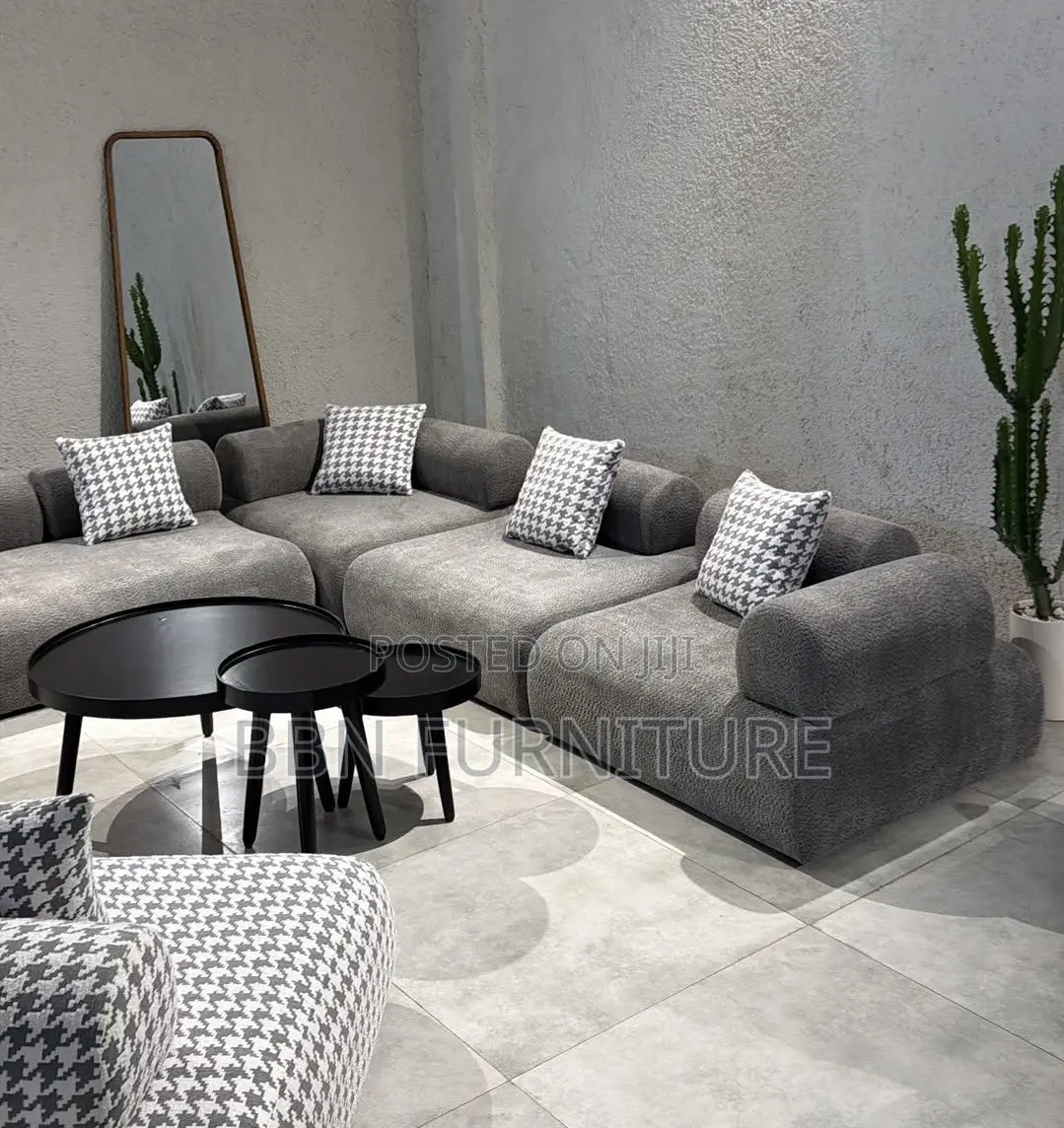 Modern; L Shape 6 Chair Whith Single Chair