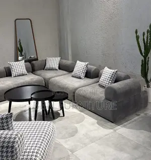 Modern; L Shape 6 Chair Whith Single Chair