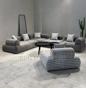 Modern; L Shape 6 Chair Whith Single Chair