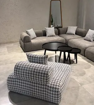 Modern; L Shape 6 Chair Whith Single Chair