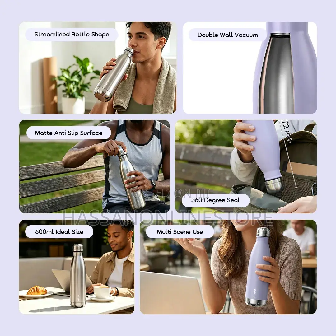 Oraimo ClassicSeal 500 500ml Compact Leakproof Insulated Water Bottle