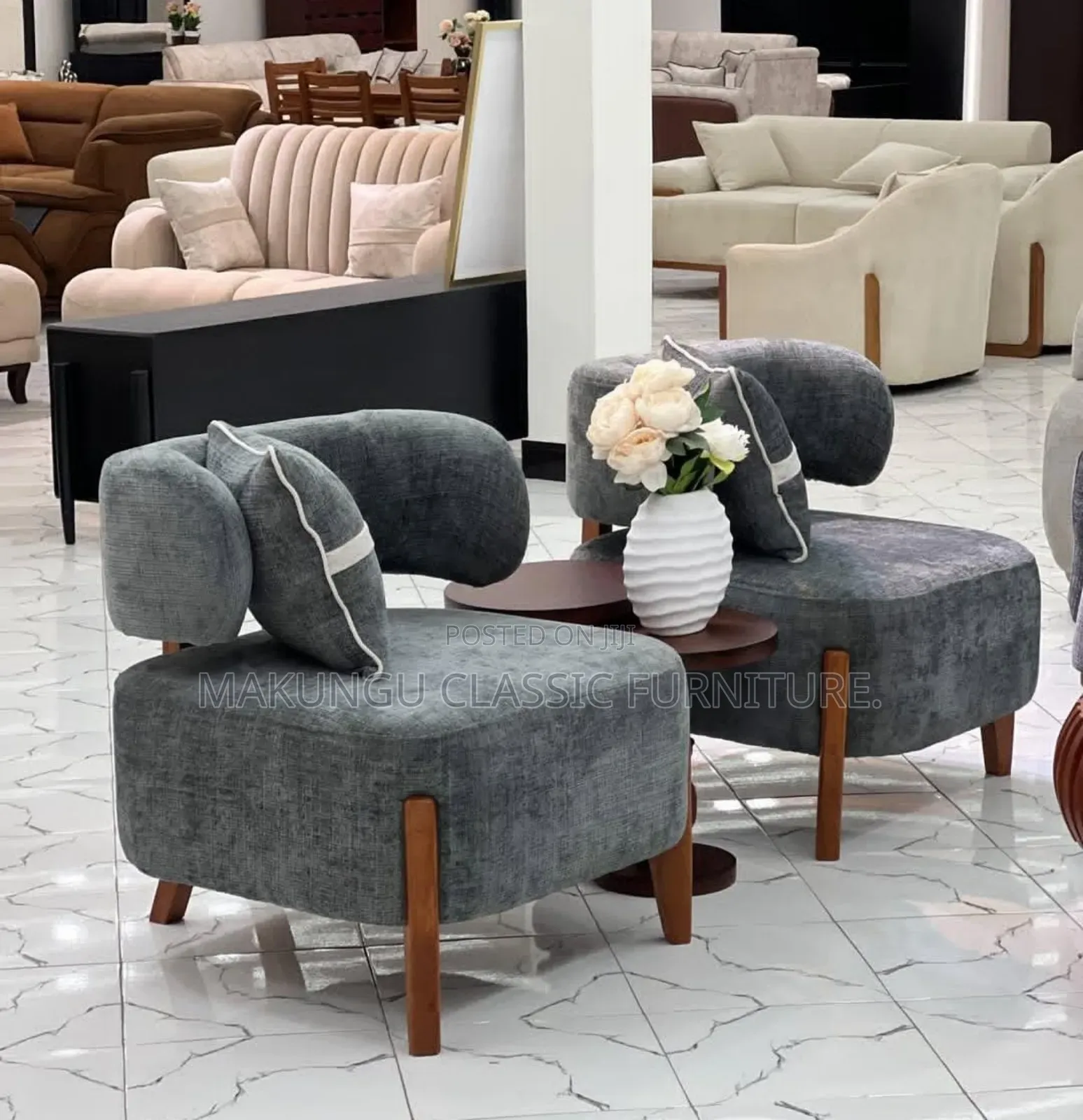 Modern Sofa Sets Za 3,2,1,1 Crafted From Mninga Wood