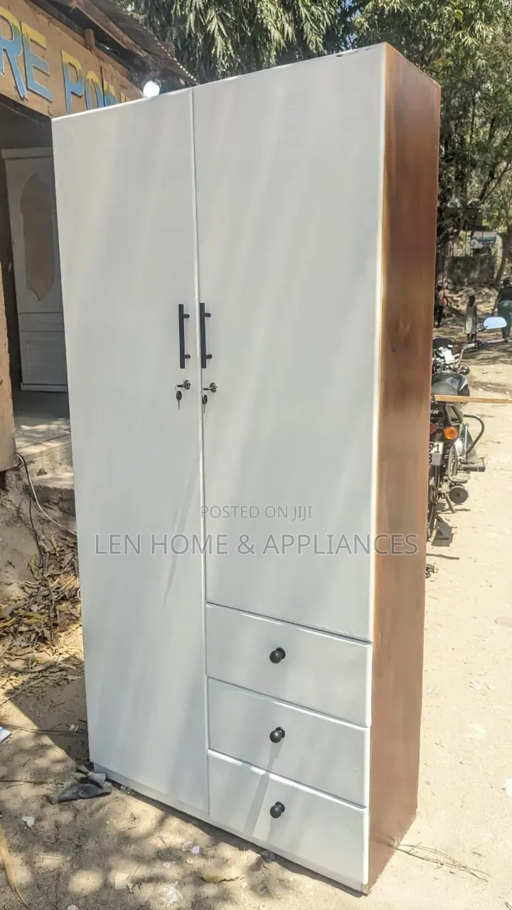 Kabati Luxury Kabisa Color White Milango Miwili