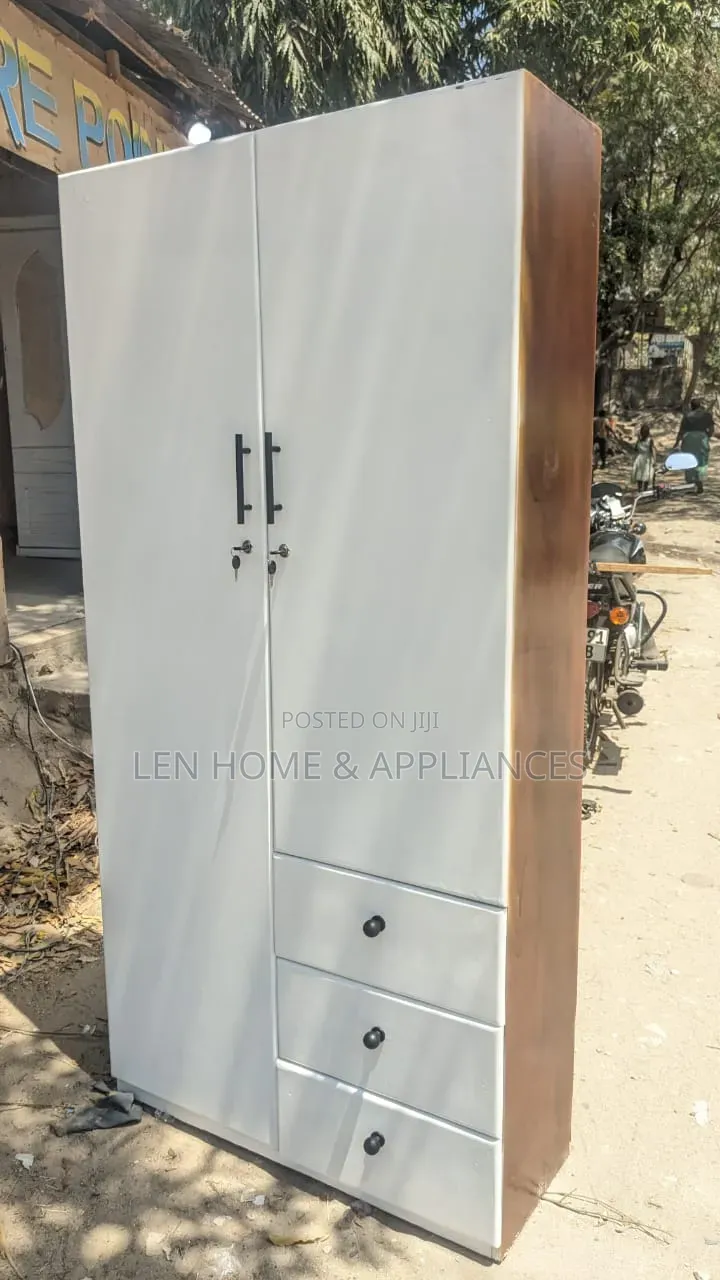 Kabati Luxury Kabisa Color White Milango Miwili