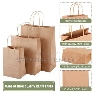 Paper Bags With Handles (Plain) Are Available .
