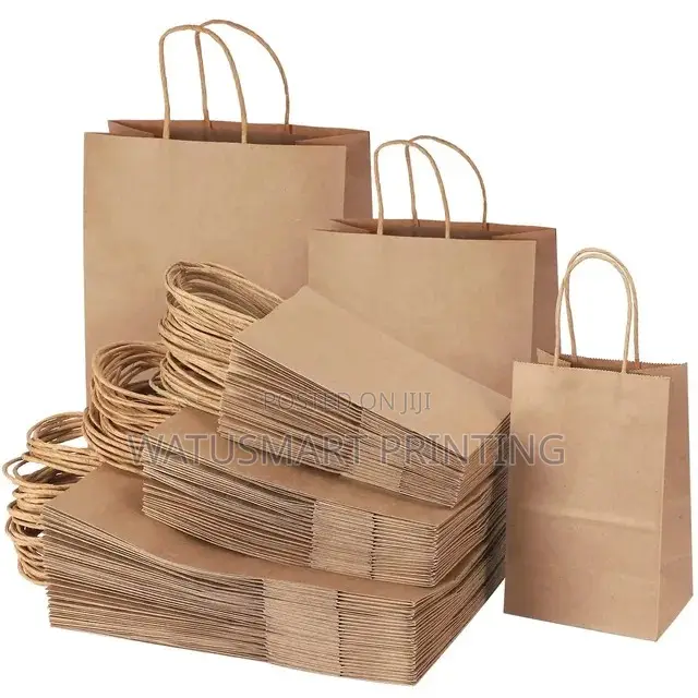 Paper Bags With Handles (Plain) Are Available .