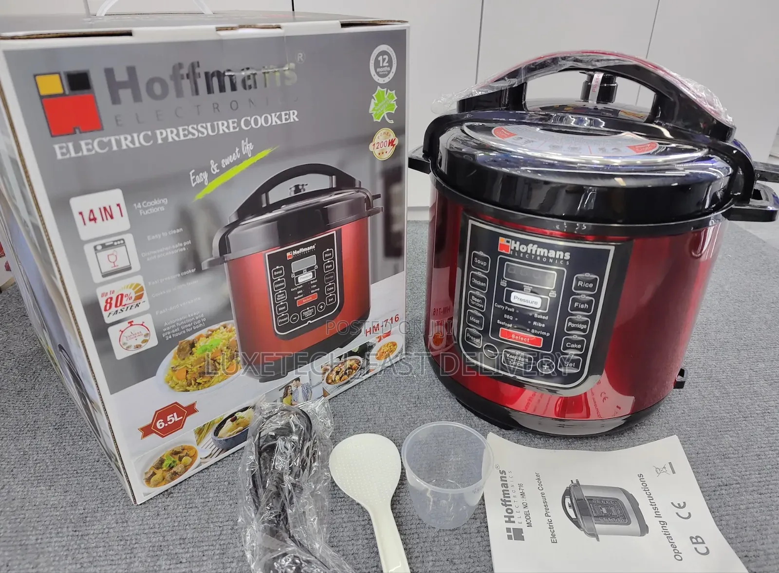 Hoffmans 14-in-1 Digital Electric Pressure Cooker 6.5L