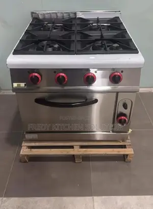 4 Burners Commercial Gas Range With Oven
