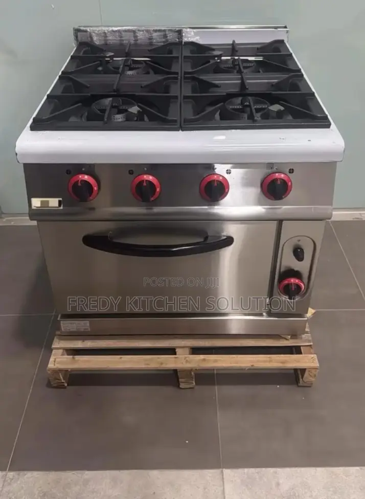 4 Burners Commercial Gas Range With Oven