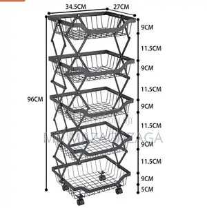 Fruit Vegetable Storage Basket 5 Tiers