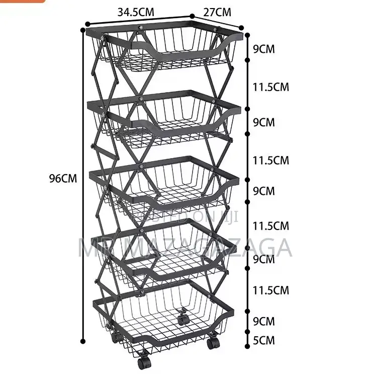 Fruit Vegetable Storage Basket 5 Tiers