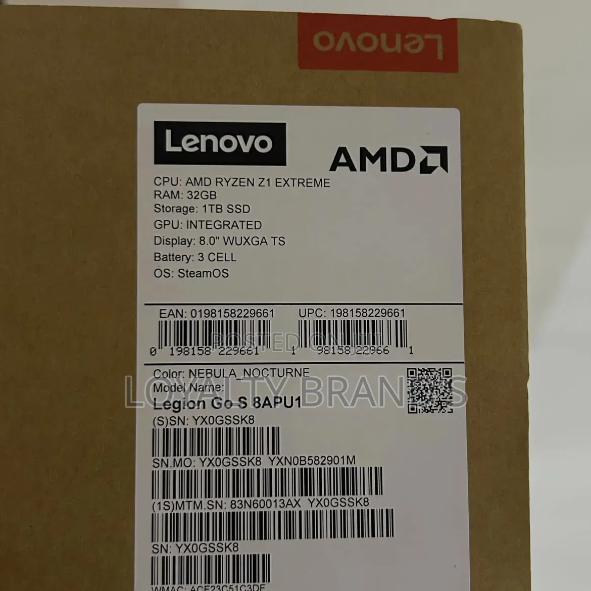 Lenovo Legion Go 8APU1 AMD Ryzen Z1 Extreme 3.3GHz 16GB 8.8" LCD 1TB