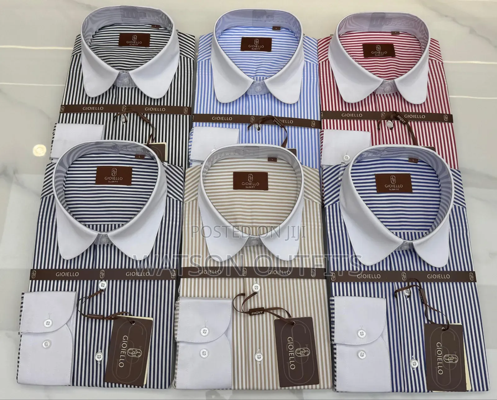 6 Colours GIOIELLO Brand Men's New and Original Shirts or Shati Turkey