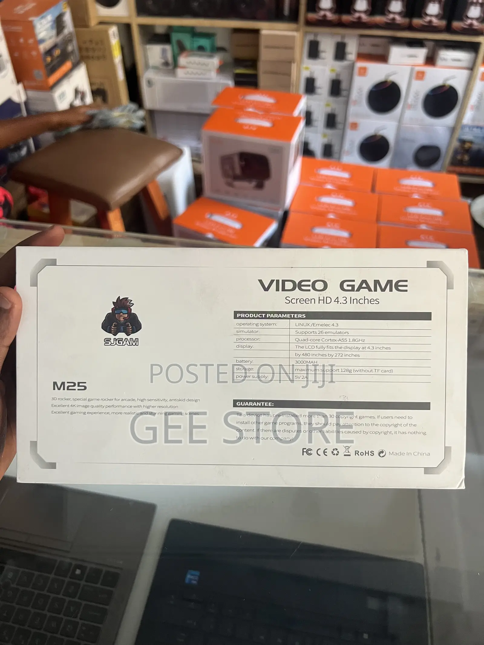 SJGAM M25, a 4.3-Inch HD Retro Handheld Video Game Console
