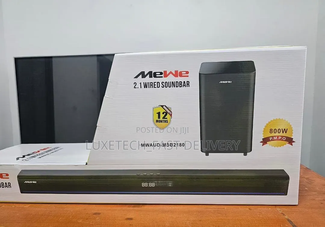 MeWe 2.1 Wired Soundbar 80W With 8" Subwoofer