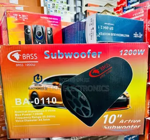 BASS 1200W Active Base Car Subwoofer With 10 Inch for Vehicle or Home