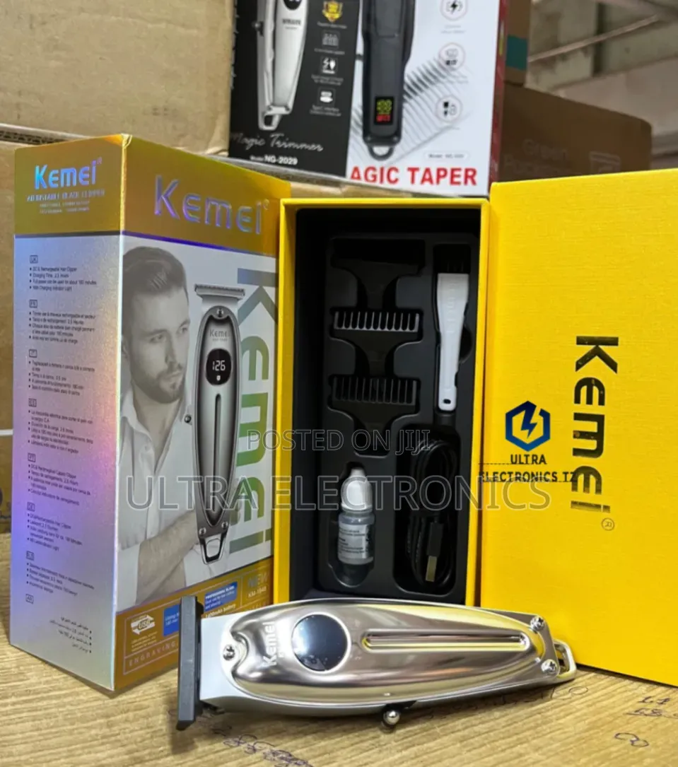 KEMEI Professional Rechargeable Adjustable Blade Hair Clipper