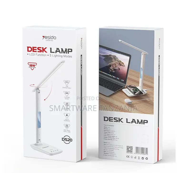 Yesido DS20 Desk Lamp With LCD Function, 5 Lighting Modes, 18W Power