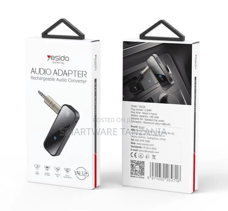 Yesido Audio Adapter 3.5mm Rechargeable Converter With 140mAh Battery