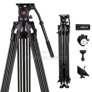 COMAN Professional Heavy-Duty Video Tripod Aluminum