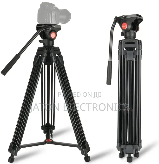 COMAN Professional Heavy-Duty Video Tripod Aluminum