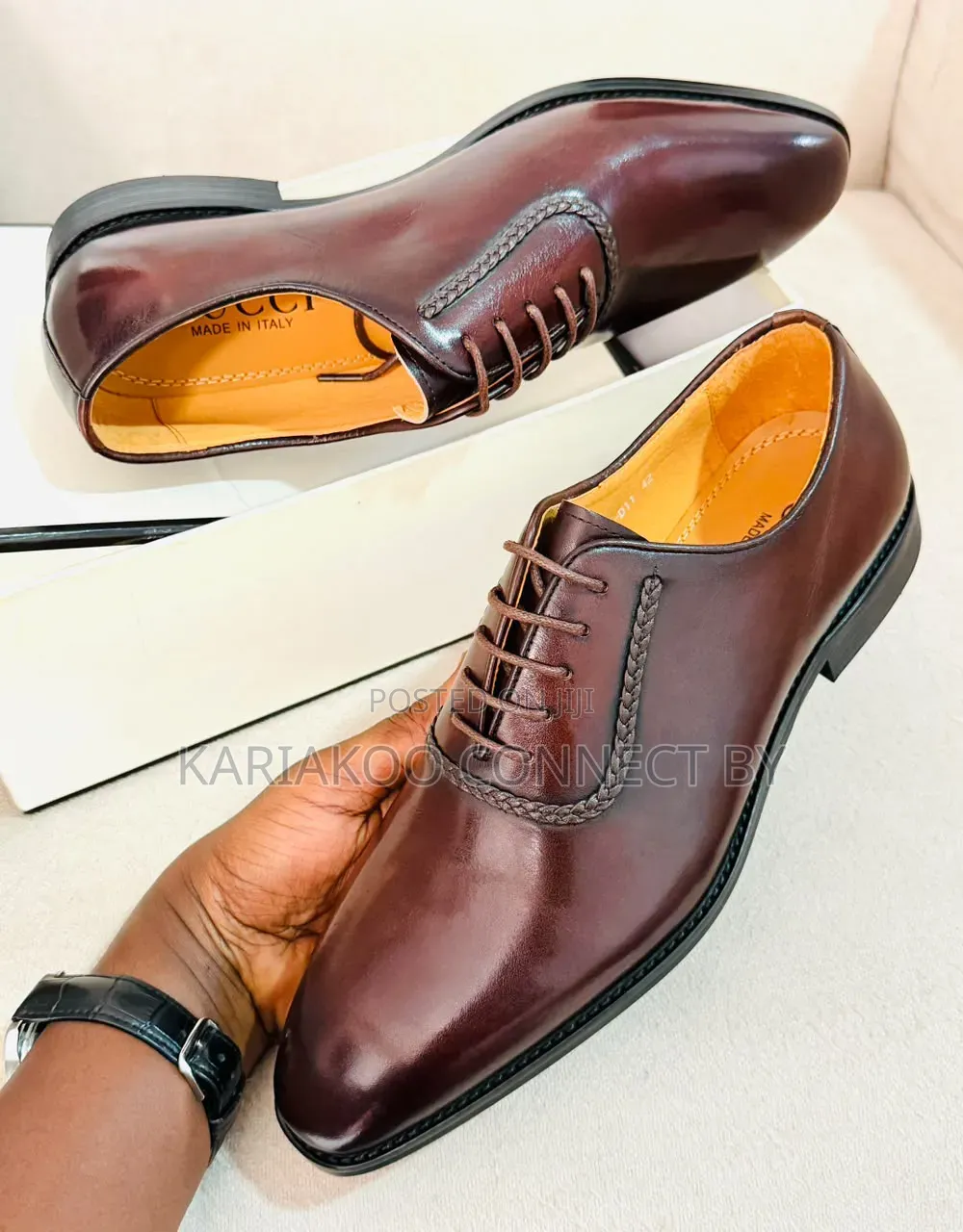 Gucci Executive Leather Oxfords