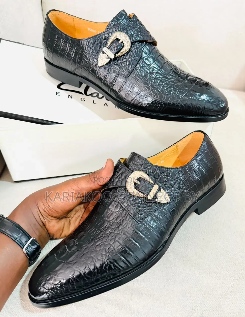 Clarks Crocodile Embossed Monk Strap Collection!