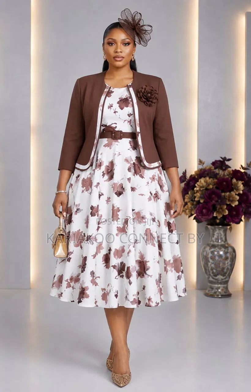 Elegant 2-Piece Floral Dress Set