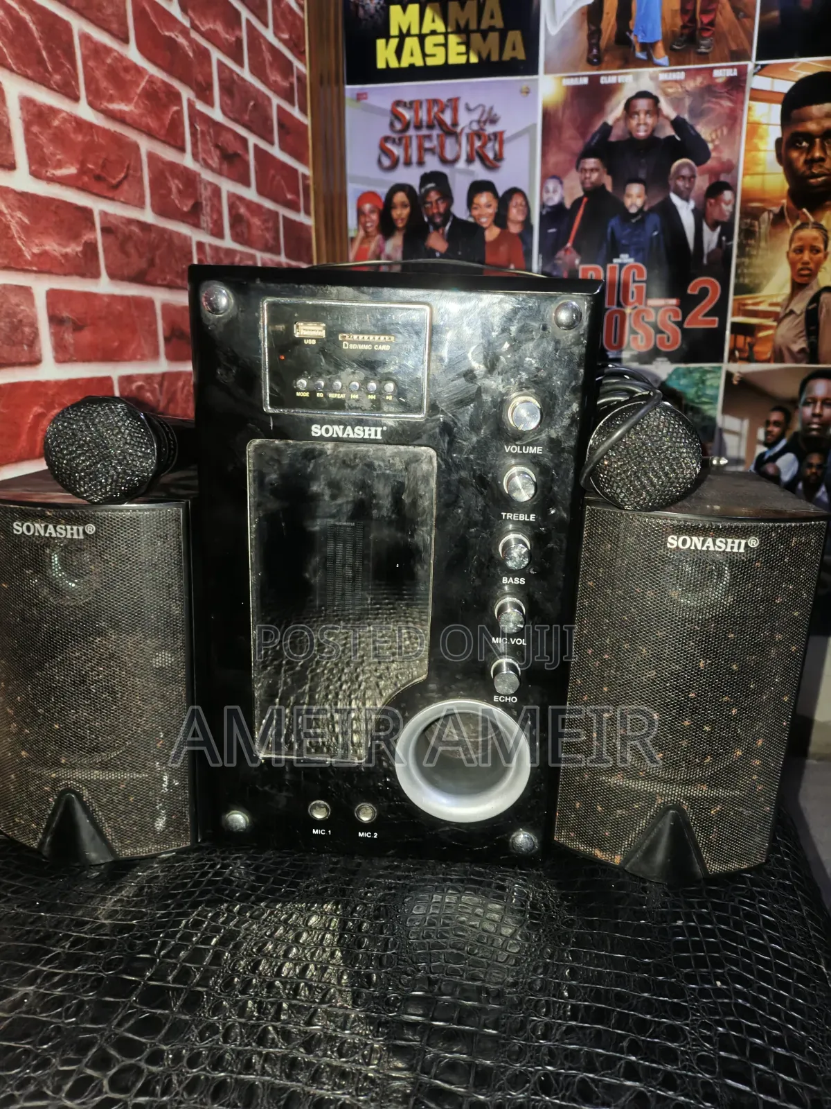 Sonashi Loudspeaker Subwoofer + Mic (Inafaa Shughuli) - TZS 150,000