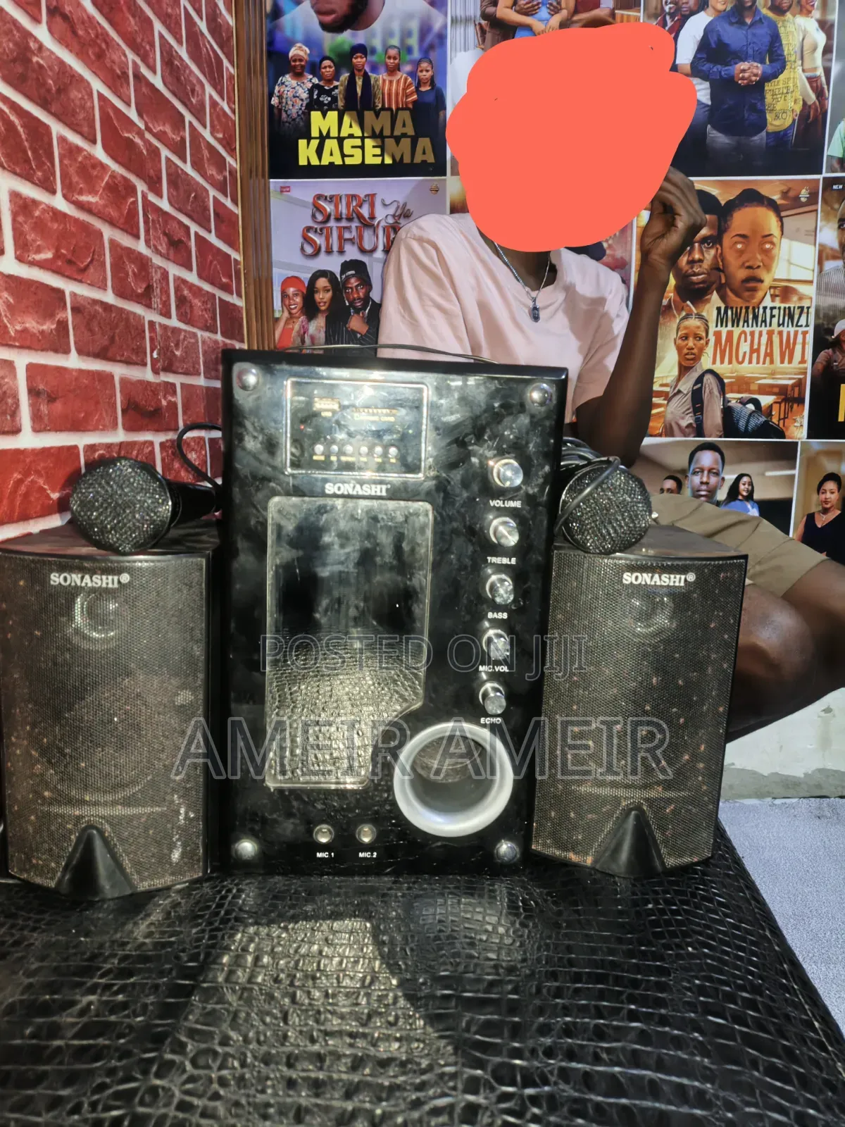 Sonashi Loudspeaker Subwoofer + Mic (Inafaa Shughuli) - TZS 150,000