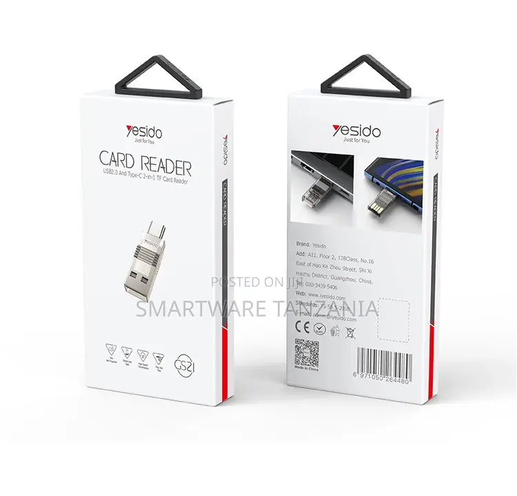 Yesido USB 2.0 and Type-C 2-in-1 Card Reader for TF and SD Cards