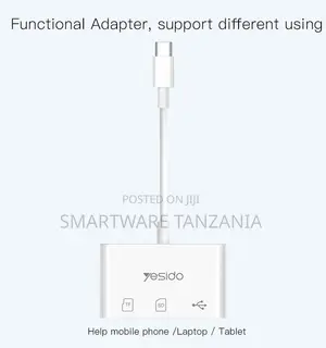 Yesido OTG Adapter Type-C to USB 3.0, PD Quick Charge Functionality