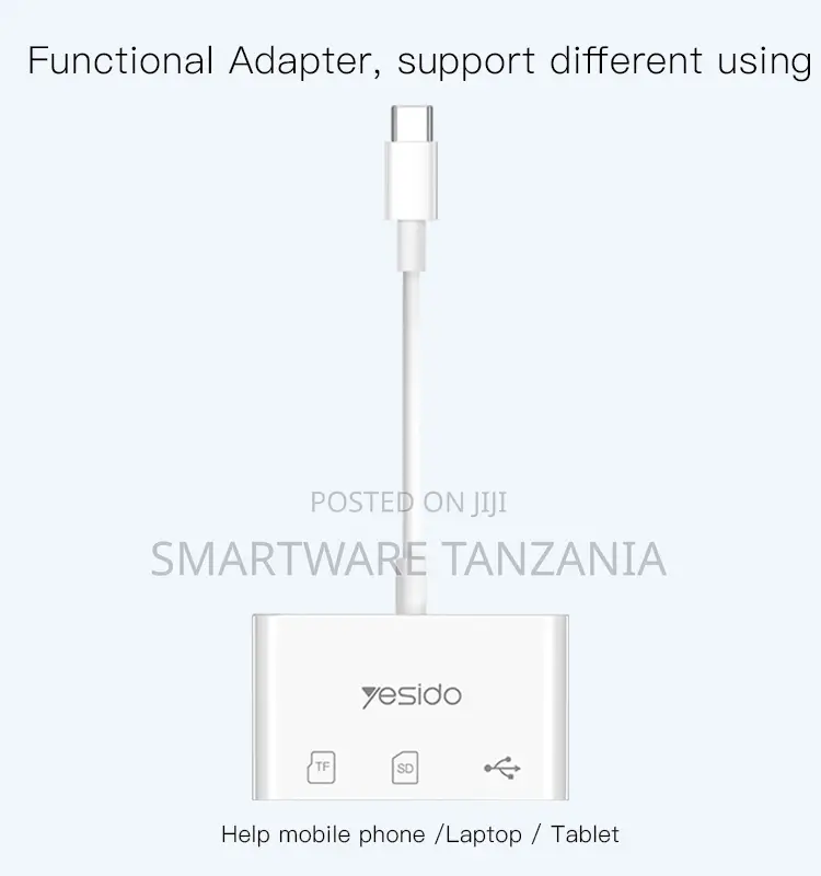 Yesido OTG Adapter Type-C to USB 3.0, PD Quick Charge Functionality