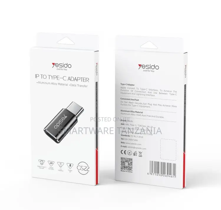 Yesido IP to Type-C Adapter, Data Transfer, Plug-and-Play