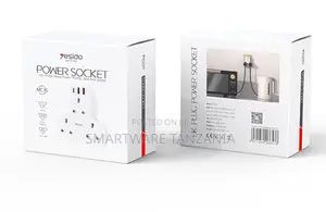 Yesido UK Plug Power Socket, 13A 3250W Rated Power, 3-Way Wall Socket