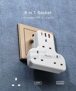 Yesido UK Plug Power Socket, 13A 3250W Rated Power, 3-Way Wall Socket