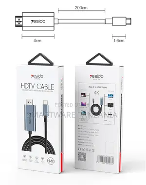 Yesido USB-C to HDMI Cable 60Hz 2m Ultra HD Extension Cable