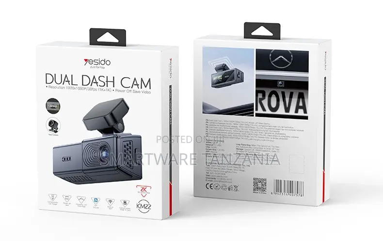 Yesido Dual Dash Cam, 1920x1080p, 30fps, Resolution, KM22 Model