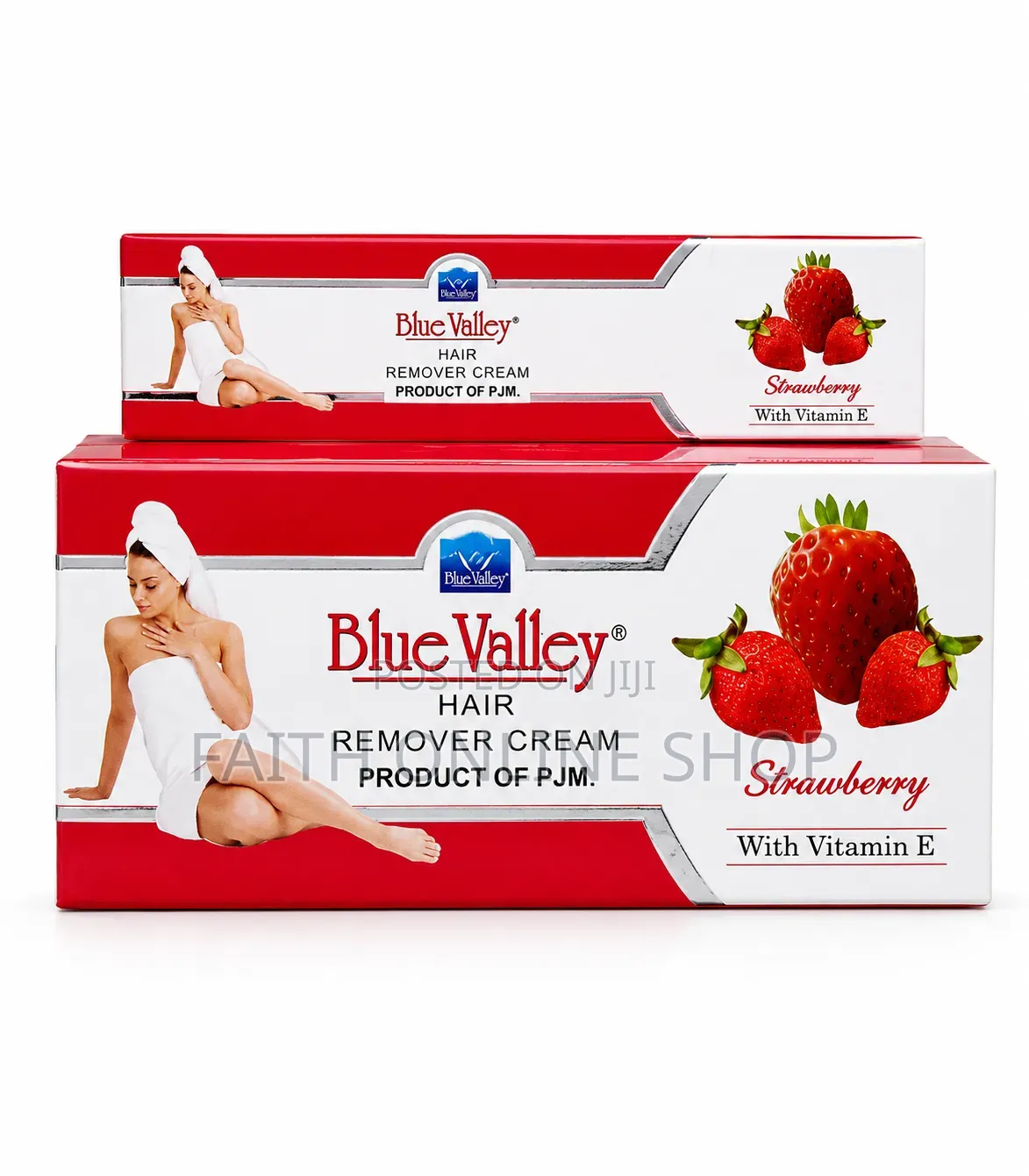Blue Valley Strawberry Hair Remover Cream With Vitamin E 50g