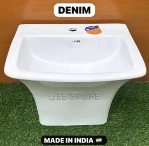 Liva Sanitaryware Denim Iwhite Ceramic Wash Basin Made