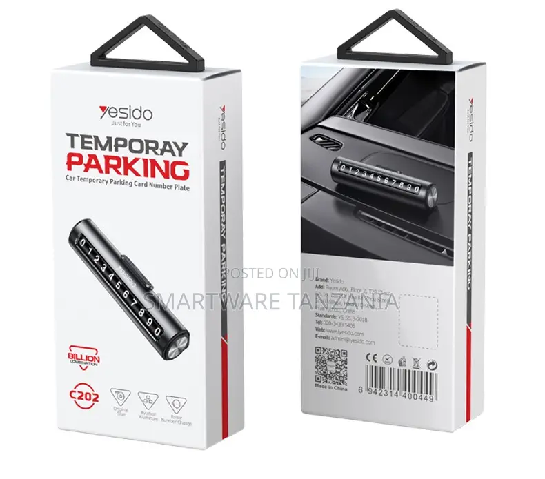 Yesido C202 Car Temporary Parking Number Plate, Aluminum, Durable