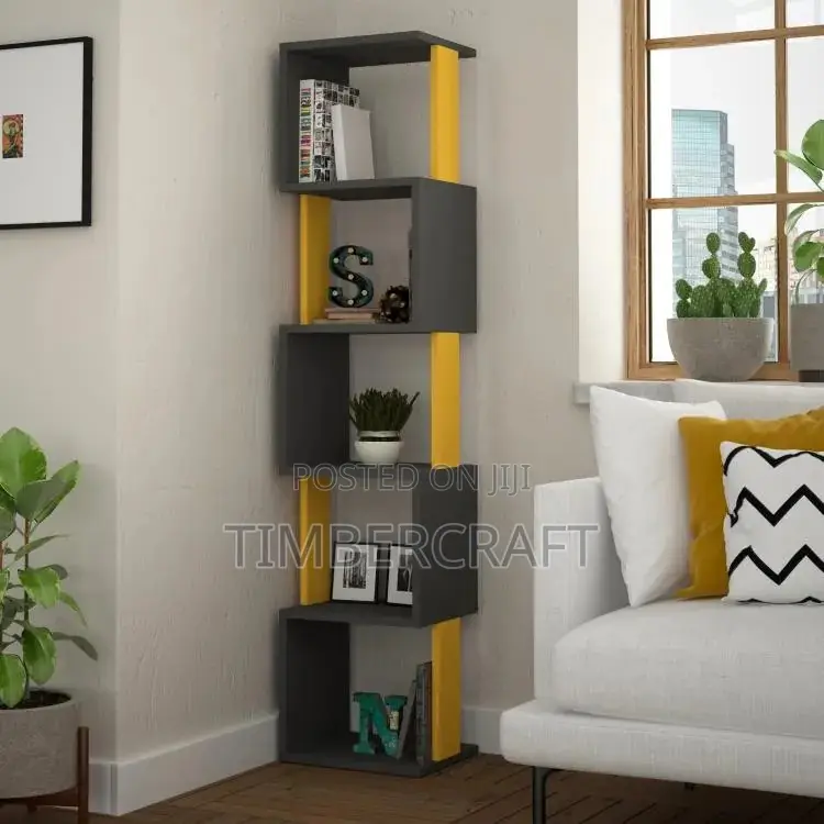 Piri Bookcase Anthracite Mustard
