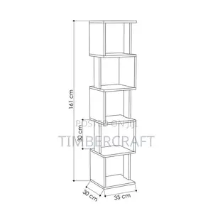 Piri Bookcase Anthracite Mustard