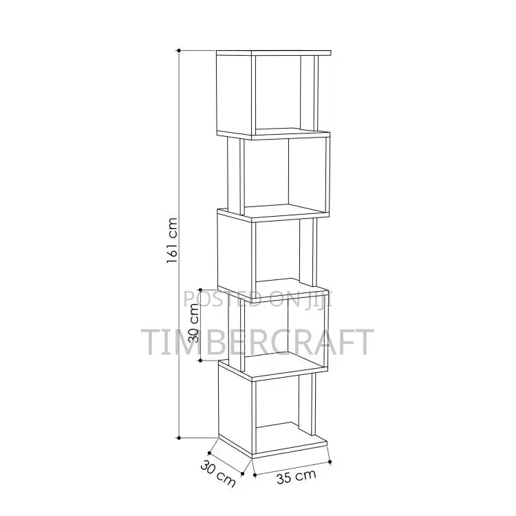 Piri Bookcase Anthracite Mustard