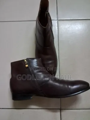 Clark Dark Brown Classy Leather Boots, Size 41