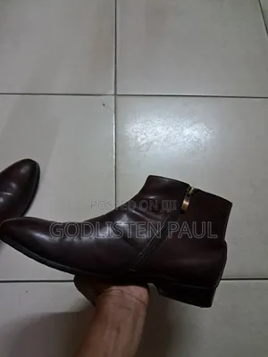 Clark Dark Brown Classy Leather Boots, Size 41