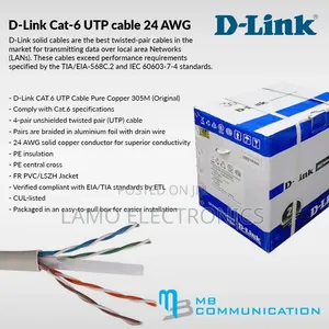 D-Link Cat6 Pure Copper (305m) Cable
