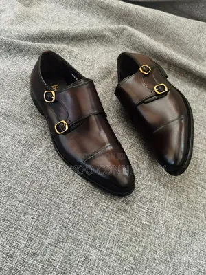 Men's Classic Double Monk Strap Leather Shoes