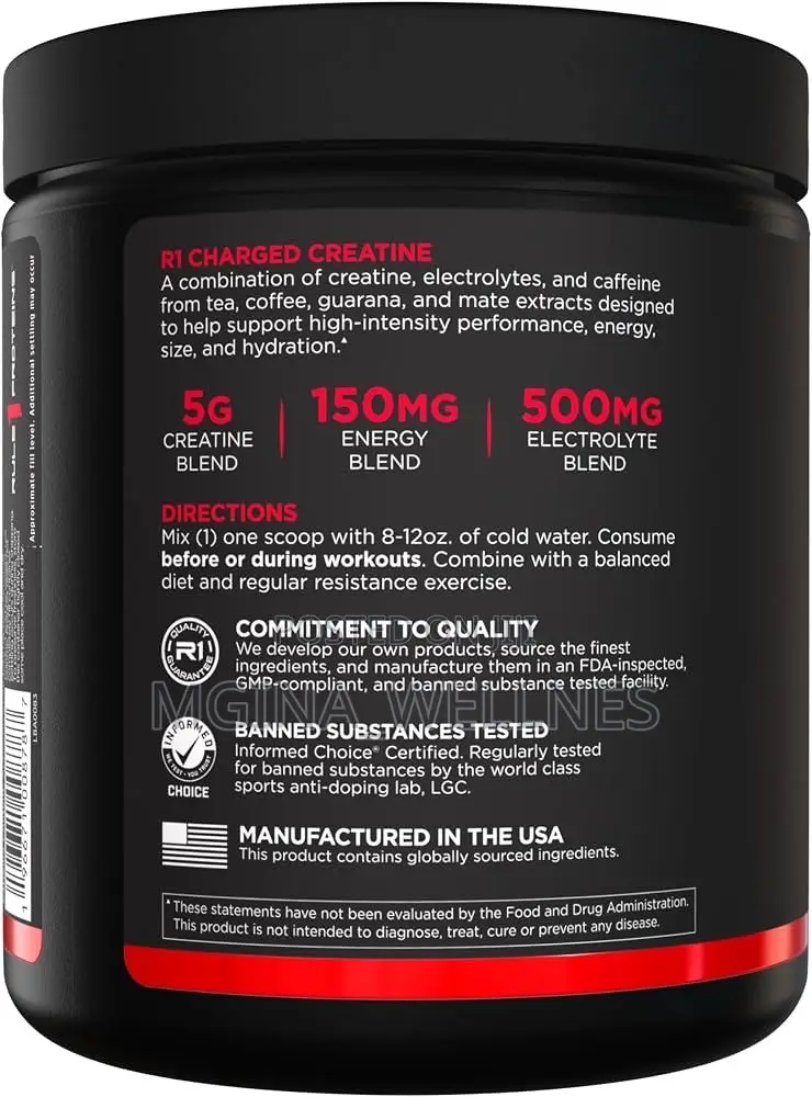 Rule 1 Charged Creatine – Energy Performance Support (30 Servings)
